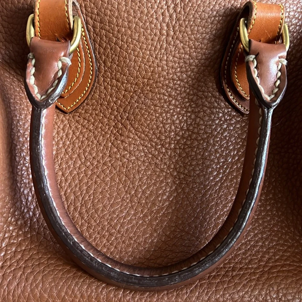 Dooney & Bourke Brown Pebbled Leather Satchel